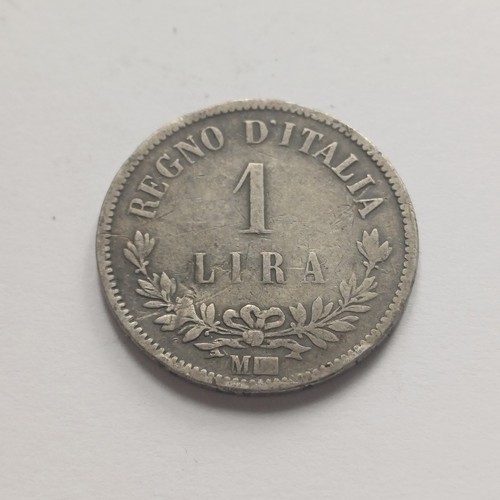 Silver moneta 1 lira - moneta,