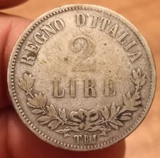 Moneta 2 Lire 1863 Torino