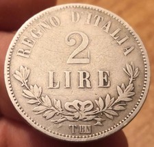 Moneta 2 Lire 1863 Torino