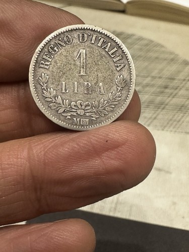 Moneta lira valore 1863 - moneta, 1