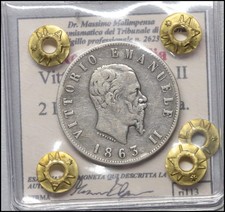 Regno d'italia 2 Lire 1863