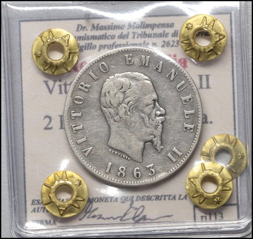 Regno italia lire 1863 - regno, d'italia