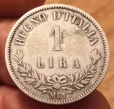 Moneta 1 Lira 1863 Milano