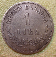 1 Lira Valore 1863 M Vittorio