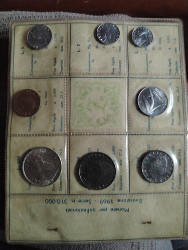 Italia 1969 serie monete - serie,